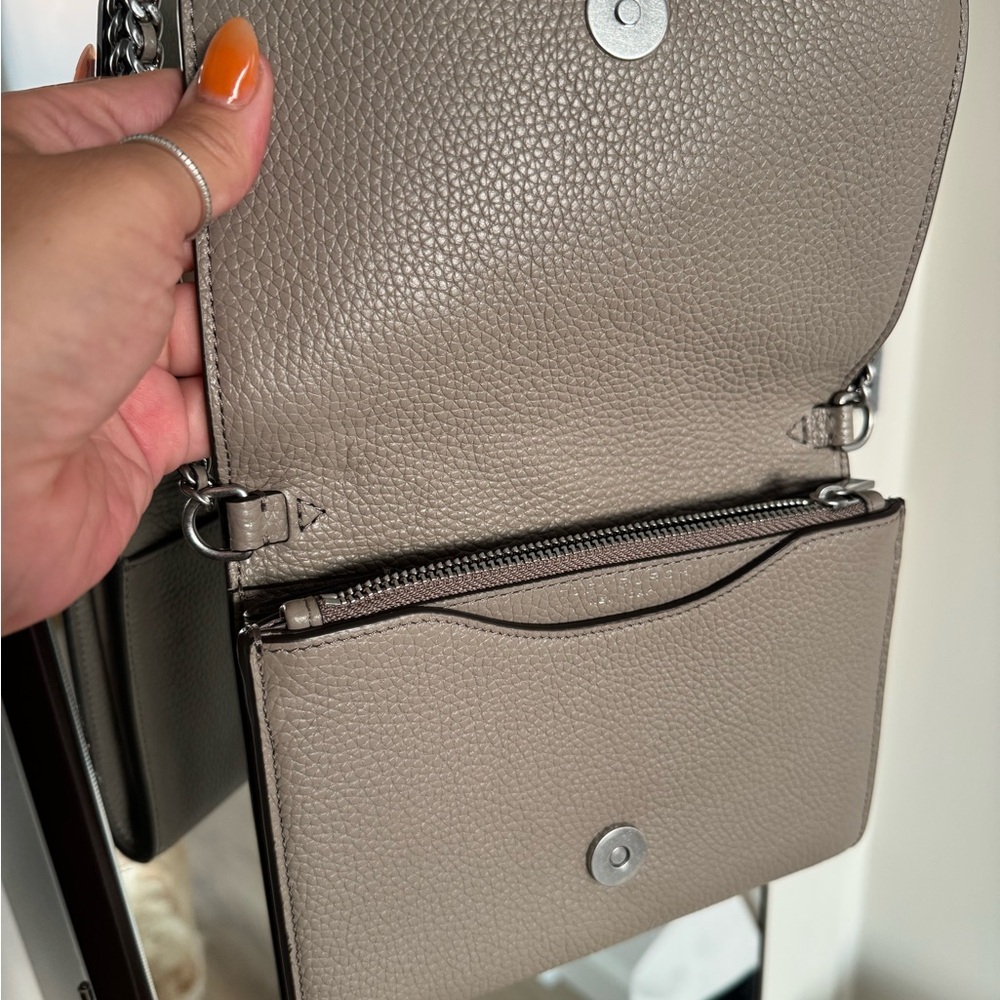 Tory Burch Taupe Leather Crossbody Bag - Picture 4 of 13